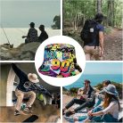 MILAKOO 90‑es évek retro bohókás visszafordítható Eimer‑Hut (bucket hat) – vintage mintás uniszex parti- és utcai kalap