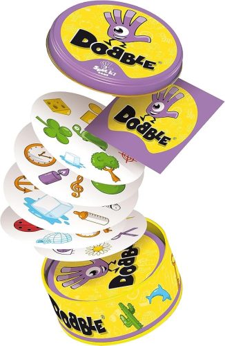Dobble Classic – Gyors társasjáték családoknak és baráti társaságoknak, német nyelvű,  2–8 játékos, 6 éves kortól (Zygomatic, Eco-Sleeves)
