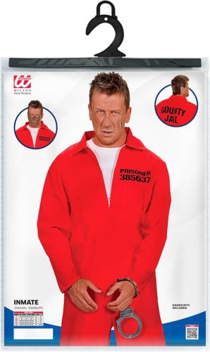 WIDMANN MILANO Party Fashion - Rab jelmez overall és bilincs Rab fegyencnek(M-es méret)