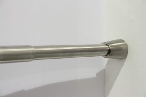 GARDINIA feszítőrúd, kihúzható, fúrás és csavarozás nélkül kihúzható függönyrúd rozsdamentes acélból, átmérő 23/26 mm, hossz 65-100 cm