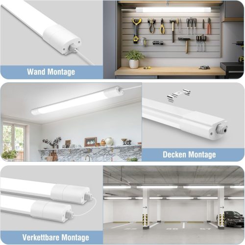 IEGLED LED  világítás 120 cm, Mennyezeti lámpa LED cső 36 W 4000 LM, IP65