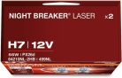 OSRAM NIGHT BREAKER LASER H7, +150%-kal több fény, halogén fényszóróizzó, 64210NL-HCB, 12 V-os autóba, dupla doboz