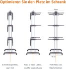 Amazon Basics - Beltéri ruhaszárító torony összecsukható szárnyakkal(40m)