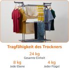 Amazon Basics - Beltéri ruhaszárító torony összecsukható szárnyakkal(40m)
