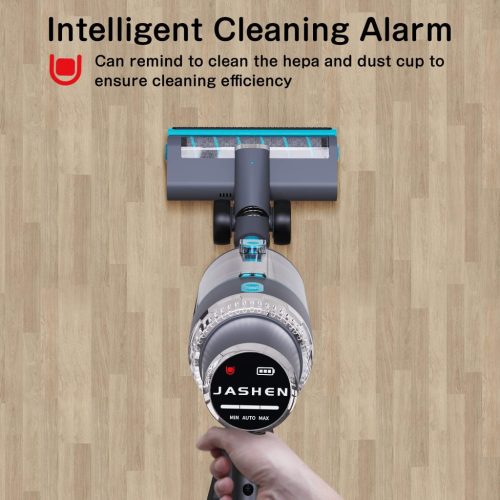 JASHEN intelligens akkumulátoros porszívó, 350 W-os digitális kefe nélküli motor, intelligens szívófunkció