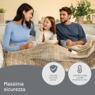 Imetec CaldoPlaid Elegance, Fűthető Pléd, Puha Elektromos Takaró, 180x140 cm,