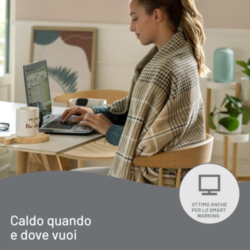 Imetec CaldoPlaid Elegance, Fűthető Pléd, Puha Elektromos Takaró, 180x140 cm,