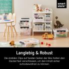 SmartStore 14 literes, 3 darabos, , átlátszó doboz, tetőkapoccsal, rakásolható, BPA-mentes műanyag, 40 x 30 x 18 cm (H x Sz x M)