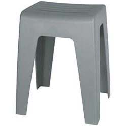   Wenko 22944100 Kumba fürdőszobai szék, polipropilén, szürke, 38 x 47 x 32 cm