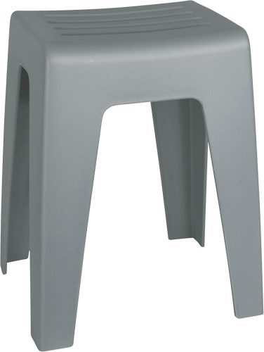 Wenko 22944100 Kumba fürdőszobai szék, polipropilén, szürke, 38 x 47 x 32 cm
