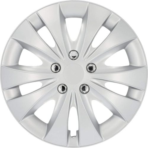 Cartrend 70277 Storm dísztárcsa készlet, 4 darabos, 14 ", ezüst