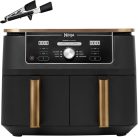 Ninja Foodi MAX DUAL AF400EUCP 2 zónás forrólevegős olajsütő, 9,5 l 