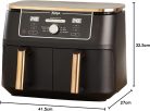 Ninja Foodi MAX DUAL AF400EUCP 2 zónás forrólevegős olajsütő, 9,5 l 