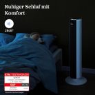 Levoit - Toronyventilátor, fejlett alvó üzemmóddal, csendes, 12 órás időzítővel, 4 üzemmóddal, 5 sebességgel, automatikus működéssel, érzékelős oszcillációval,  távirányítóval, fehér,