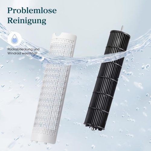 Levoit - Toronyventilátor, fejlett alvó üzemmóddal, csendes, 12 órás időzítővel, 4 üzemmóddal, 5 sebességgel, automatikus működéssel, érzékelős oszcillációval,  távirányítóval, fehér,
