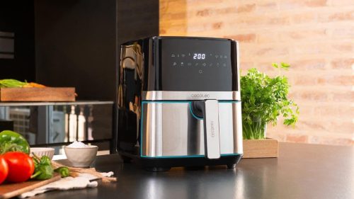 Cecotec Cecofry Full 5500 Pro Forrólevegős sütő 1700W, Fekete-Inox 