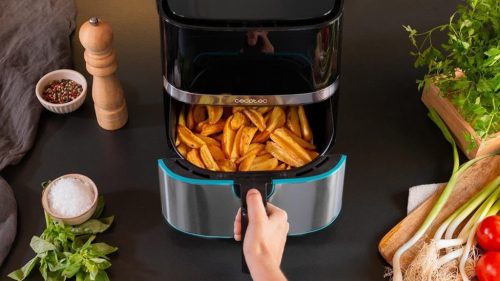 Cecotec Cecofry Full 5500 Pro Forrólevegős sütő 1700W, Fekete-Inox 