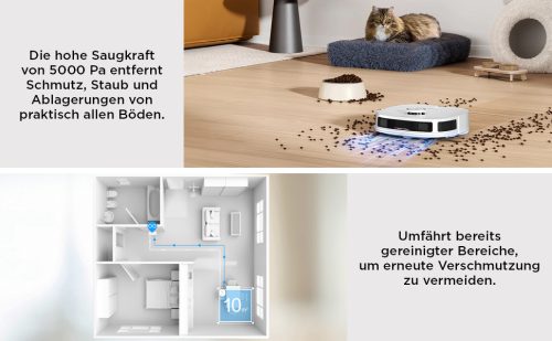 EUREKA J12 Ultra porszívó- és felmosórobot + többfunkciós állomás