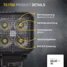 HELLA 1GA 357 110-002 LED-es munkalámpa - Valuefit TS1700 - 12/24V - szögletes - 1700lm, kábel: 800mm - csatlakozó: nyitott kábelvégek