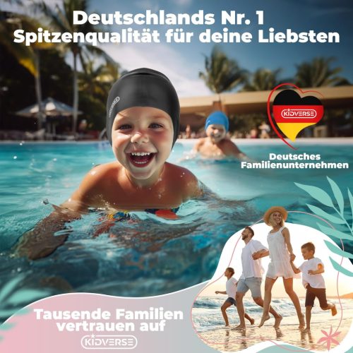 KIDVERSE úszósapka gyerekeknek-fekete(S-es)-Gyári csomagolás nélkül