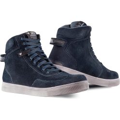   SHIMA SX-2 EVO férfi motoros cipő – légáteresztő, erősített bőrből készült, bokavédővel, csúszásmentes talppal és váltóvédővel (Kék, 42-es méret)