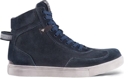 SHIMA SX-2 EVO férfi motoros cipő – légáteresztő, erősített bőrből készült, bokavédővel, csúszásmentes talppal és váltóvédővel (Kék, 42-es méret)