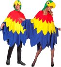 WIDMANN MILANO Party Fashion - Papagáj Poncsó Kapucnis Madár Jelmez( Egy méret)