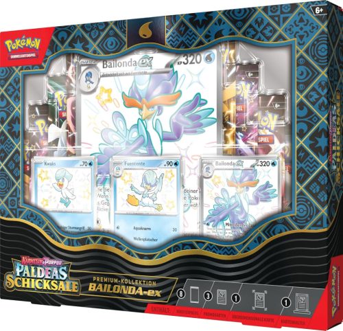 Pokémon kártyajáték Karmesin & Purpur –Paldea's Fates: Prémium gyűjtemény Bailonda-ex