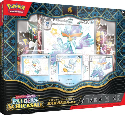 Pokémon kártyajáték Karmesin & Purpur –Paldea's Fates: Prémium gyűjtemény Bailonda-ex