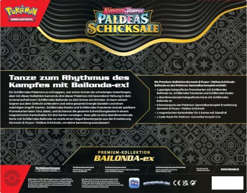 Pokémon kártyajáték Karmesin & Purpur –Paldea's Fates: Prémium gyűjtemény Bailonda-ex