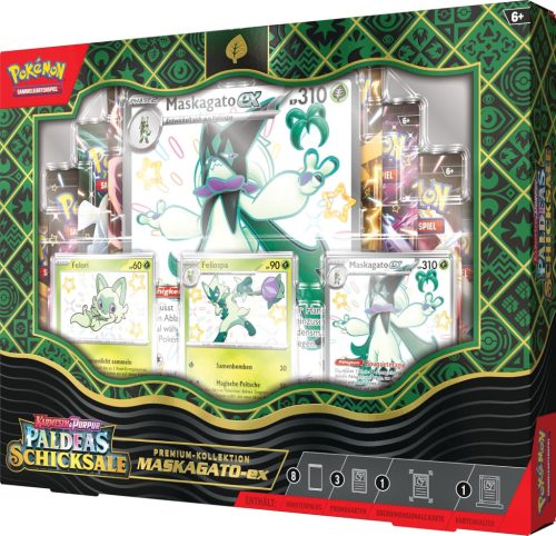 Pokémon kártyajáték Karmesin & Purpur –Paldea's Fates: Prémium gyűjtemény Maskagato-ex