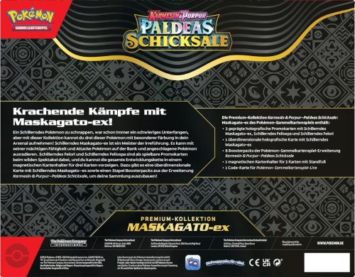 Pokémon kártyajáték Karmesin & Purpur –Paldea's Fates: Prémium gyűjtemény Maskagato-ex