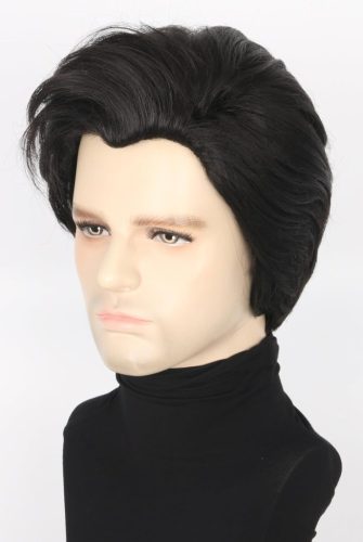  Topcosplay Danny 50-es évekbeli paróka rövid fekete paróka férfiaknak