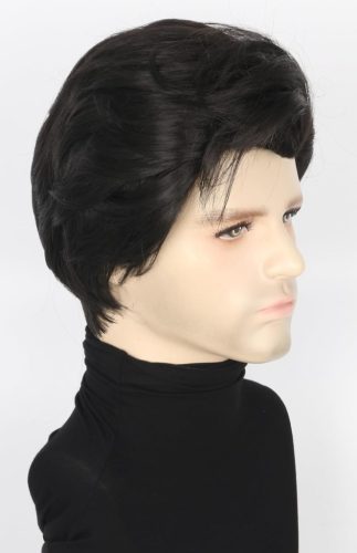  Topcosplay Danny 50-es évekbeli paróka rövid fekete paróka férfiaknak
