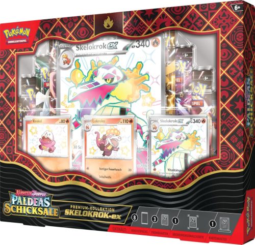 Pokémon kártyajáték Karmesin & Purpur –Paldea's Fates: Prémium gyűjtemény Skelokrok-ex