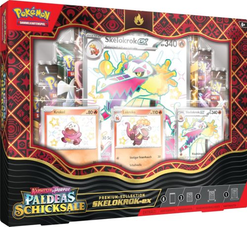 Pokémon kártyajáték Karmesin & Purpur –Paldea's Fates: Prémium gyűjtemény Skelokrok-ex