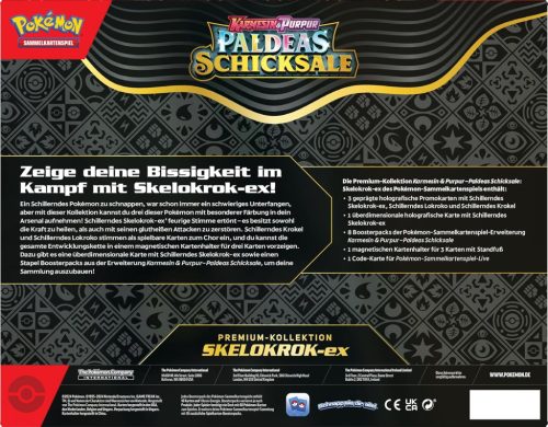 Pokémon kártyajáték Karmesin & Purpur –Paldea's Fates: Prémium gyűjtemény Skelokrok-ex