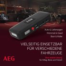 AEG Jumpstarter JS15 autós indító vezeték nélküli töltő Power Bank beépített LED lámpával és Li-ion akkumulátorral 400A/1500A, fekete
