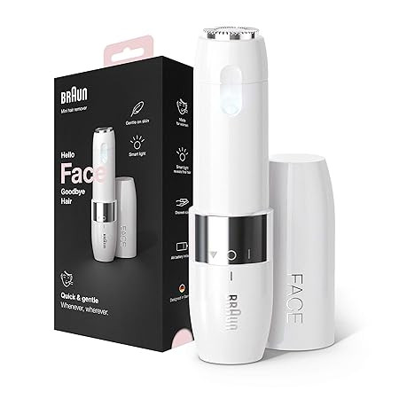 Braun Face Mini arcszőrtelenítő, elektromos arcszőrtelenítő nőknek, kis méretű borotva gyors és kíméletes szőrtelenítéshez