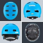 Uvex Kid 3 CC – Masszív, állítható gyerek kerékpáros sisak (55–58 cm, matt kék-fehér)