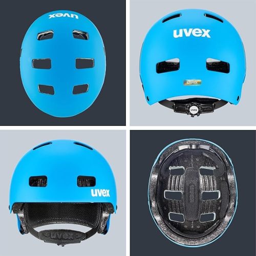 Uvex Kid 3 CC – Masszív, állítható gyerek kerékpáros sisak (55–58 cm, matt kék-fehér)