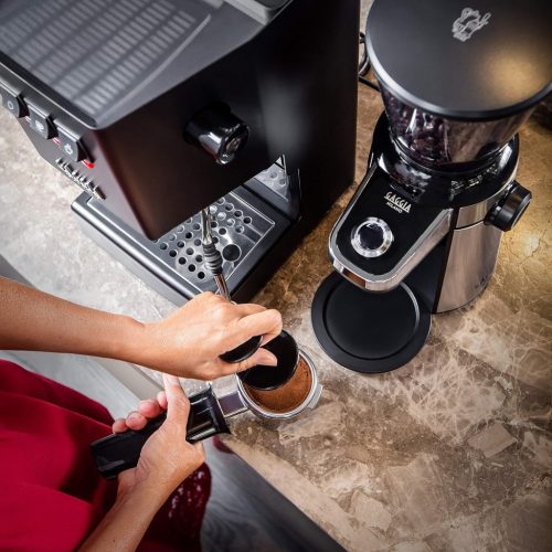 Gaggia MD15 Elektromos Kávédaráló – Kúpos Acél Őrlőmű, 15 Őrlési Fokozat, Digitális Időzítő