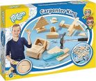 Carpenter King Hammerspiel – Fa barkácskészlet gyerekeknek, különböző méretű faelemekkel, szögekkel és kalapáccsal