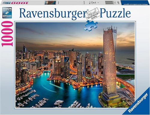 Ravensburger Puzzle 88904 – Dubai Marina, 1000 darabos kirakós, 14 éves kortól