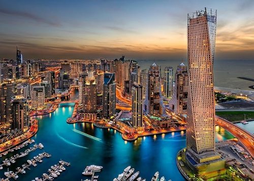 Ravensburger Puzzle 88904 – Dubai Marina, 1000 darabos kirakós, 14 éves kortól