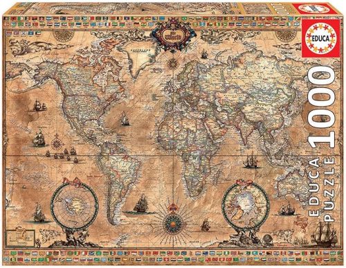 Educa 1000 darabos puzzle – Antik világtérkép (15159, 14 éves kortól)