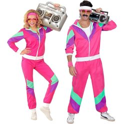   WIDMANN MILANO Party Fashion – Retro stílusú, 80-as évekbeli melegító szett jelmez(3XL-es méret)