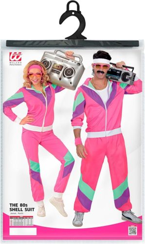 WIDMANN MILANO Party Fashion – Retro stílusú, 80-as évekbeli melegító szett jelmez(3XL-es méret)