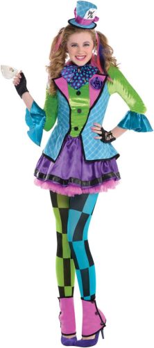 Amscan 9908472 – Lányoknak szóló Sassy Mad Hatter jelmez(8-10 éves)