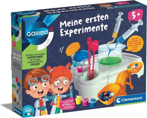 Clementoni Galileo Labor - Első kísérleteim, izgalmas próbák óvodáskorú gyermekek számára, színekkel, súlyokkal és mértékegységekkel való kísérletezés, kis kutatóknak 5 éves kortól